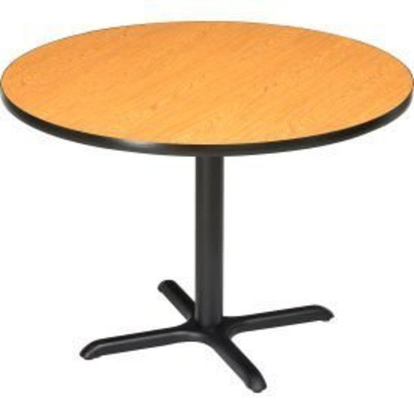 National Public Seating Interion 36 Round Restaurant Table, Oak CTXB36ROK